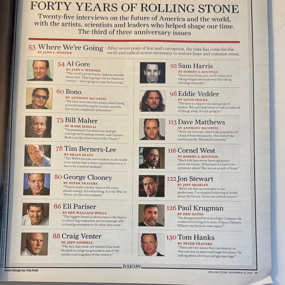 Rolling Stone 40th Anniversary Holographic Cover Magazine - Picture 3 of 4